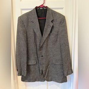 46L Haggar Clothing Co black/tan blazer